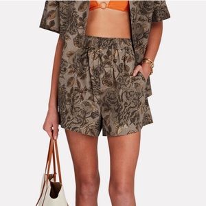Ganni Brown Floral Shorts NWT size 38 (US 8)